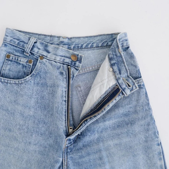 Vintage Silver  Acid Wash Straight Leg Jeans Denim - Picture 11 of 14